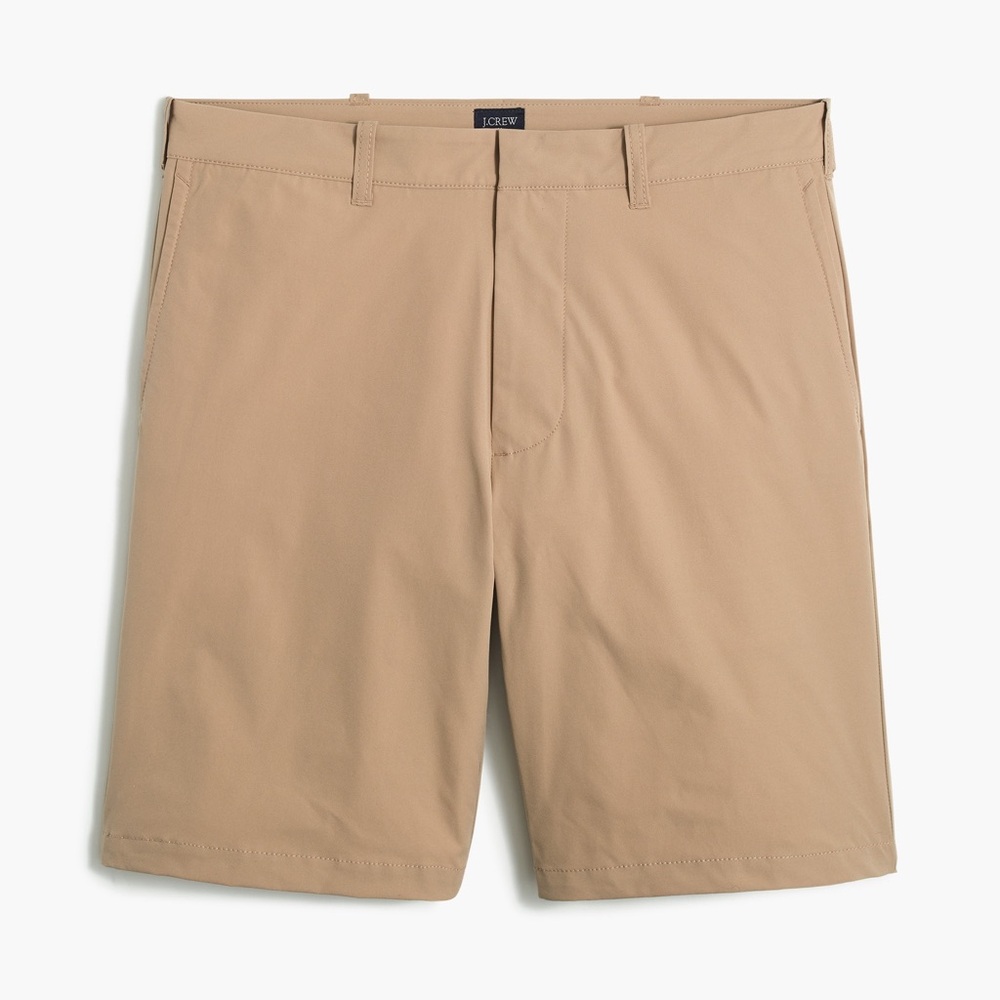 J. Crew Tan Flat Front Shorts Tech Style size 30